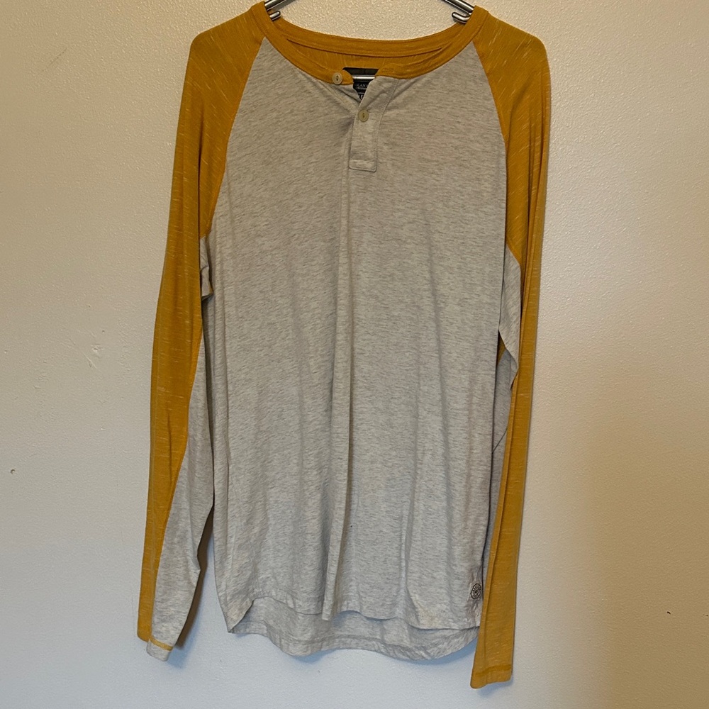 American Eagle Outfitters Mustard Henley Shirt